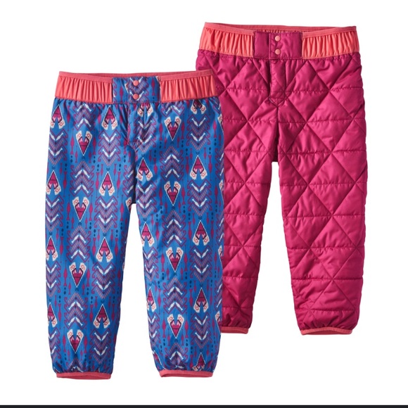 Patagonia Kids Pajama Bottoms - Blue and Pink